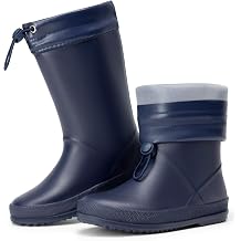 DREAM PAIRS Kids Rain Boots Boys Girls Lightweight Boots Waterproof Easy-on Outdoor Playing Rain Boot Unisex-Child