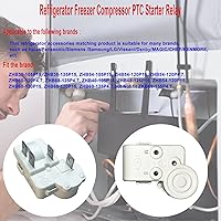 Vista 6 de Relé de arranque PTC para compresor de refrigerador y congelador, protector de sobrecarga de 4 pines, accesorios compatibles Serie ZHB ZHB88-125P4.7