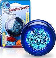Vista 2 de Yoyo de Bucle con Respuesta para Niños Principiantes, Yo-yo Inicial 2A Loop Fácil de Jugar Trucos Básicos de Cuerda (D1 Azul)