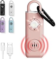 Vista 1 de Alarma de seguridad personal Weten para mujeres - Sirena de pánico de 130 dB de volumen alto en llavero, paquete de 3 unidades - Silbato