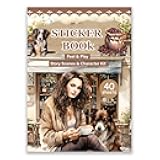People Sticker Book for aldult Girl, 30 Sheets 341 Pcs Stickers & 10 Sheets Scrapbook Paper for Journaling Scrapbooking Bullet Journals Planners Letter Card Making Collage Art Crafts