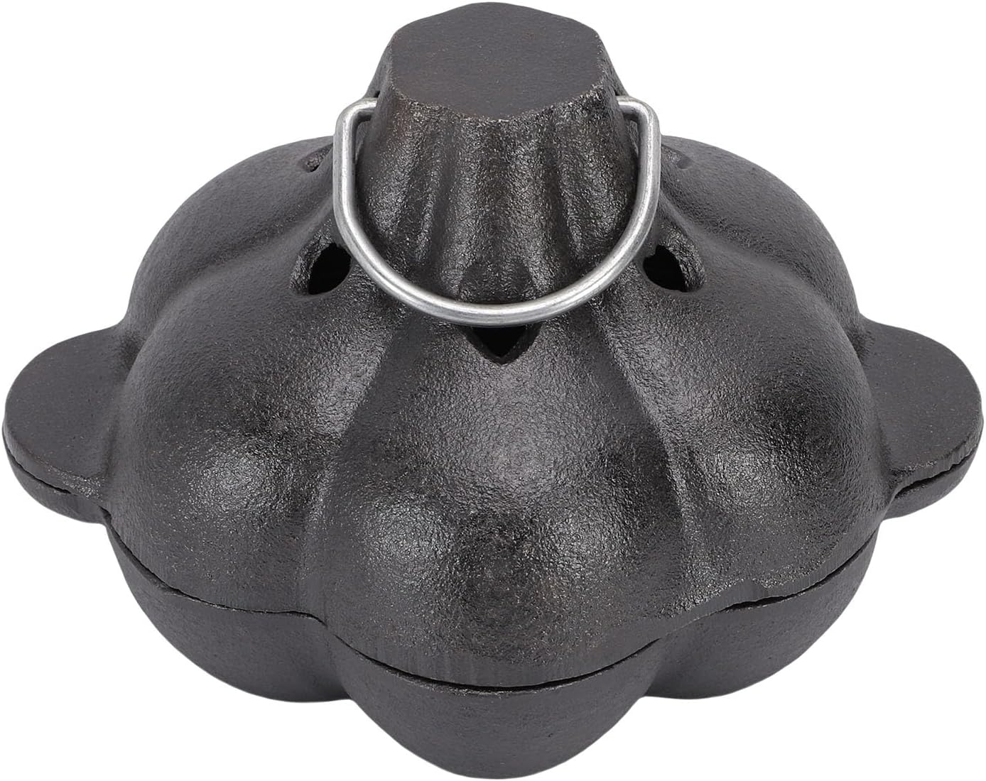 Fockety Cast Iron Garlic Roaster, Sturdy Structure with Lid Lifter and Steam Release Hole, for Grilling Roasting Garlic Baking Potatoes Smoking Meats in Oven Grill or Campfire