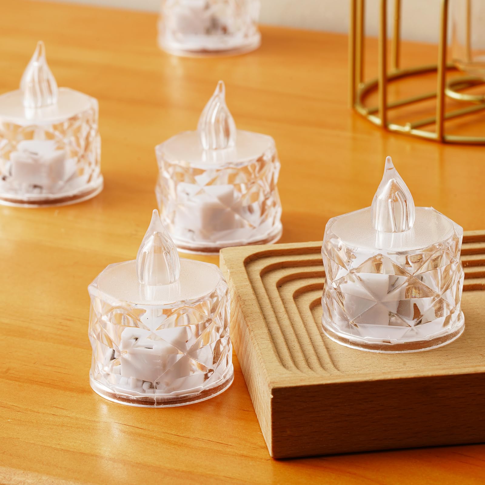 12 Pack Flameless LED Tea Lights Candles Battery, for Halloween/Christmas/Home/Wedding Decor, Holiday Gifts &Decorate Lights (1.5" 1.9")
