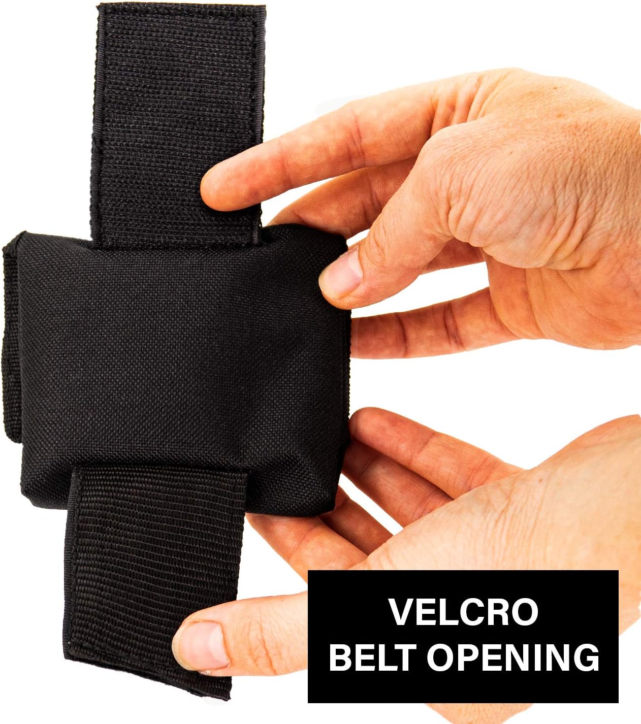 LINE2design Glove Pouch Black - EMS EMT Firefighter Police Medical Glove Holder | Holds 6 - Pairs of Disposable Gloves