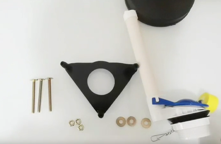 GP51487 Triangle Toilet Tank Gasket – Fits Kohler Wellworth & Most Two-Piece Toilets, Complete With Bolts & Washers