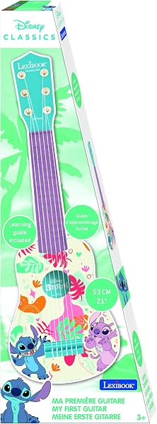 Lexibook, Disney Stitch, Ma première Guitare pour Enfant, 6 Cordes en Nylon, 53 cm, Guide Inclus, Bleu, K200D - 5