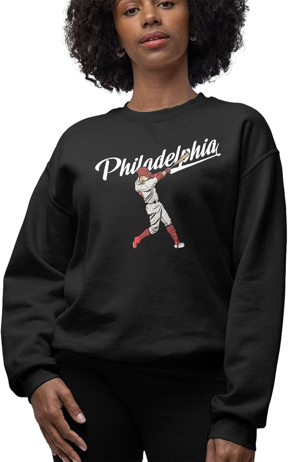 Printbox Originals Philadelphia Baseball sweater, Crewneck Sports Graphic jumper, Unisex Baseball Team Sweatshirt