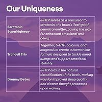 Vista 6 de 5-HTP 200 mg Plus Calcio y Magnesio, Equilibrio del Estado de Ánimo y Relajación Mejorada, Salud Cerebral y del Sueño, Apoyo Natural