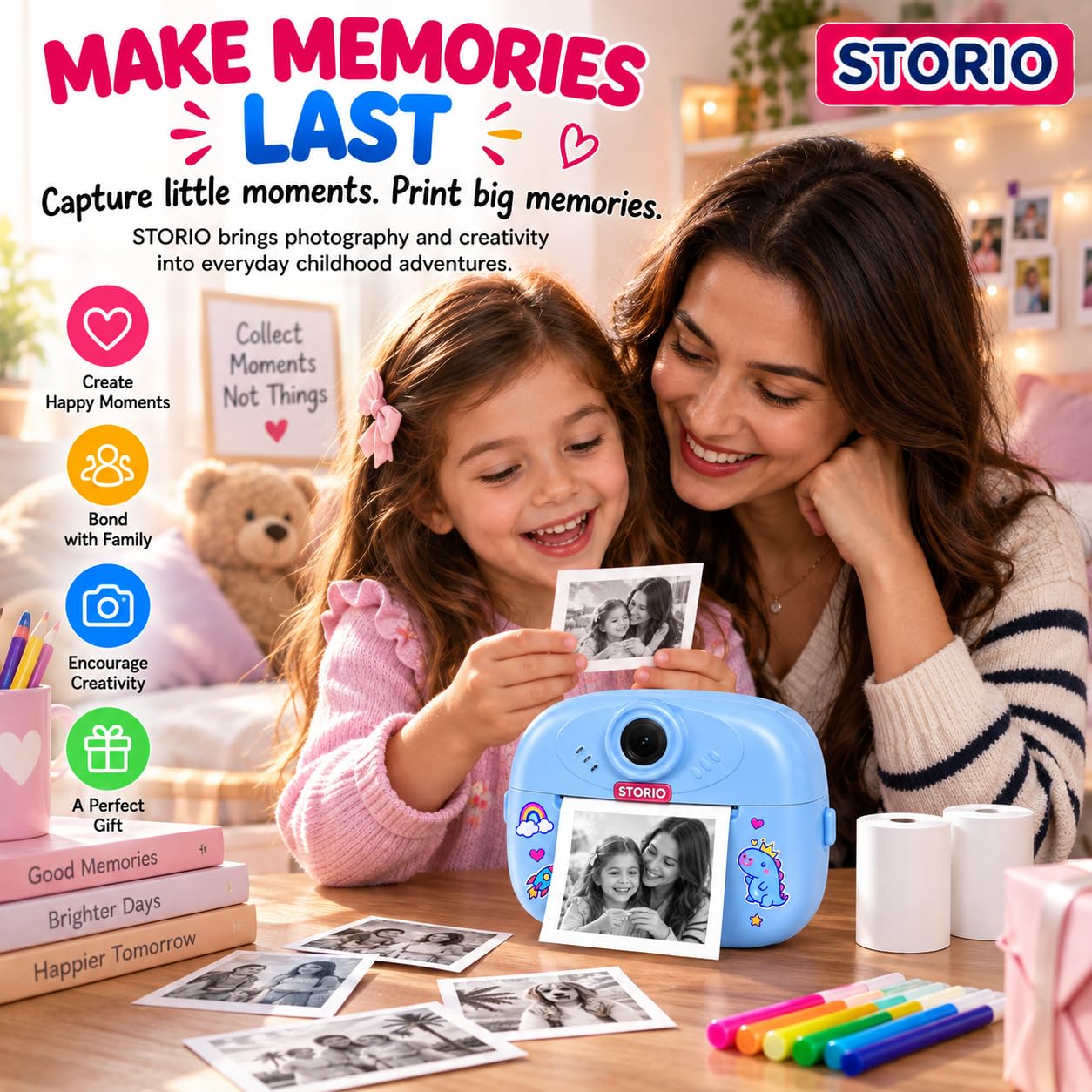Storio Camera with Print - Instant Kids Camera -6