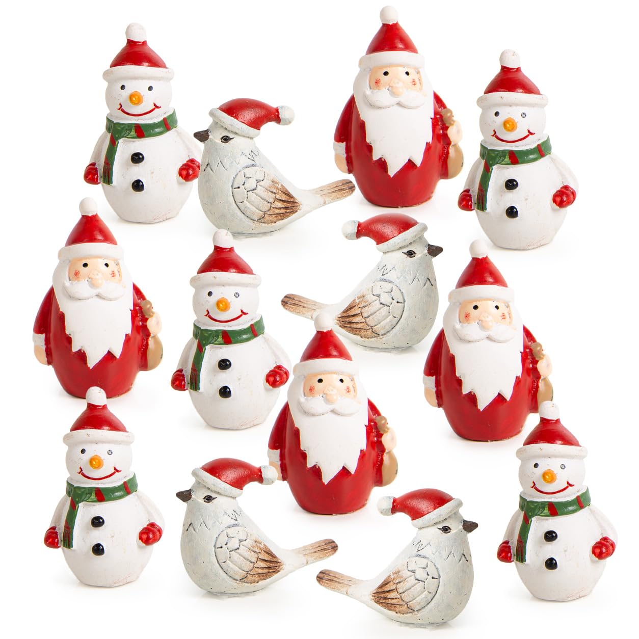 Logbuch-Verlag 12 kleine Weihnachten Geschenke 4-5 cm mini für Kunden Freunde Mitarbeiter Kollegen Tischdeko weihnachtlich Deko hochwertig