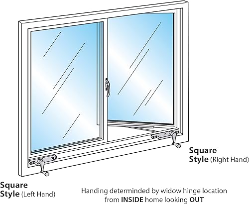 Miniatura 4 de Prime-Line H 3711 9 In. Diecast Diecast, Operador de Casement, Mano Derecha, Tipo Cuadrado (Paquete Individual)