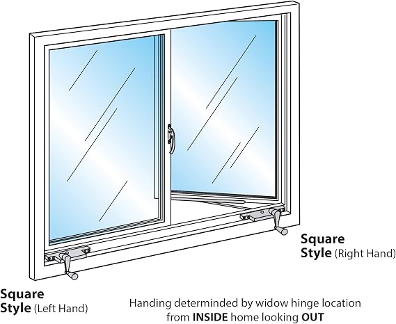 Prime-Line H 3710 9 In. Diecast, Casement Operator, Left Hand, Square Type (Single Pack)