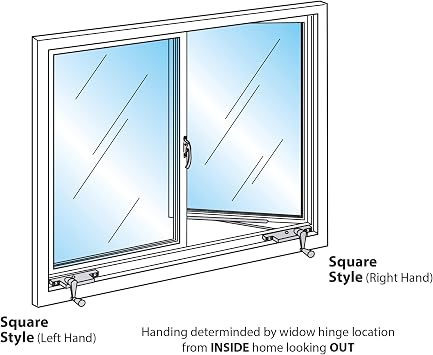 Prime-Line H 3710 9 In. Diecast, Casement Operator, Left Hand, Square Type (Single Pack)