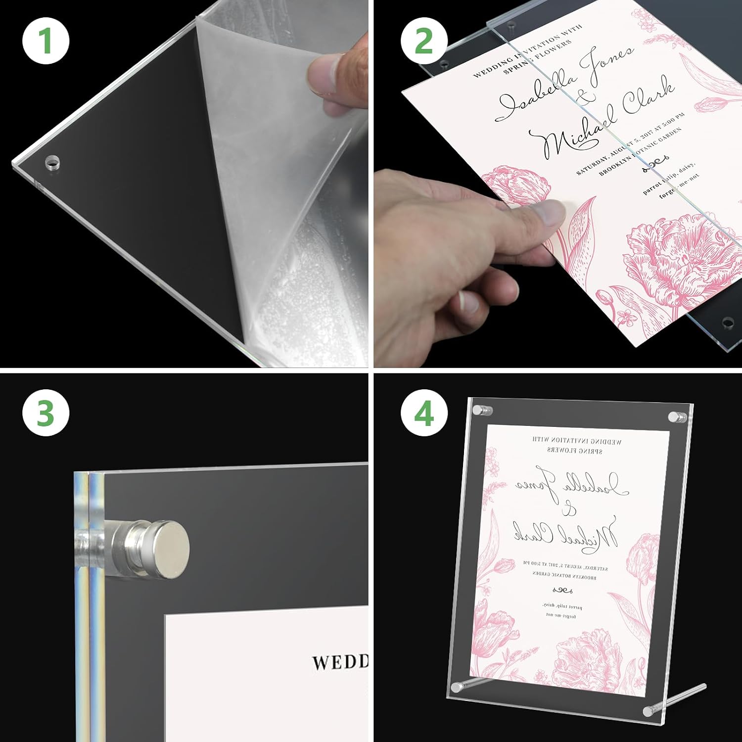 Kevenal QR Code Signs, 6 x 8 Inch Clear QR Code Menu with Metal Stand, Cash App Acrylic Holders - 1 Pack image 5