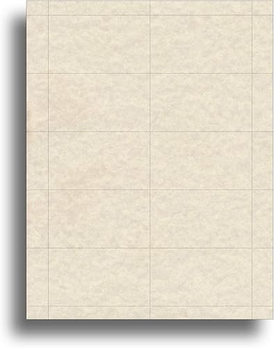 Tarjetas de visita estilo pergamino, 25 hojas, 250 tarjetas de visita, cubierta de 65 libras (176 GSM) (natural)