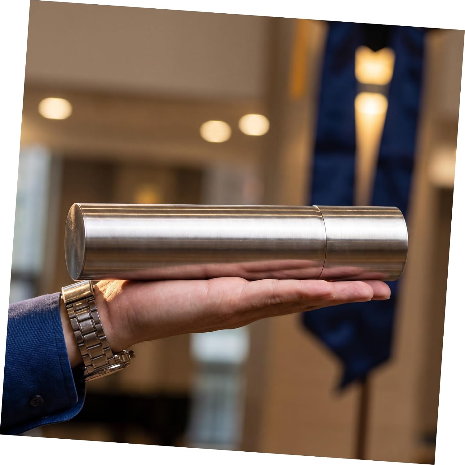 Levemolo 2pcs Stainless Steel Poster Storage Tube with Caps for Shipping