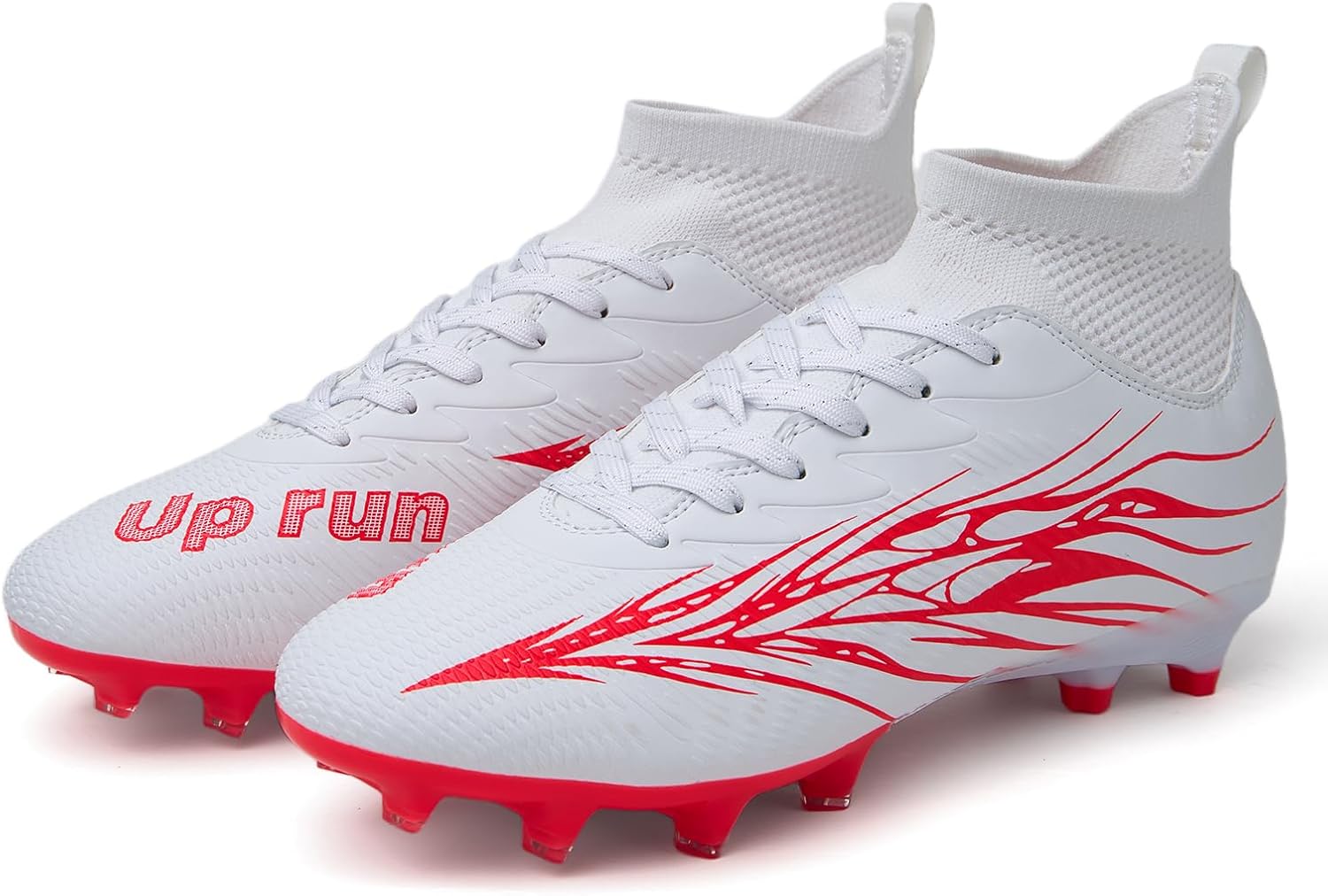 Football Cleats for Men Women High Top Soccer Shoes FG Long Spikes Football Shoes Adult Lightweight Outdoor Professional Athletic Training - Image 4