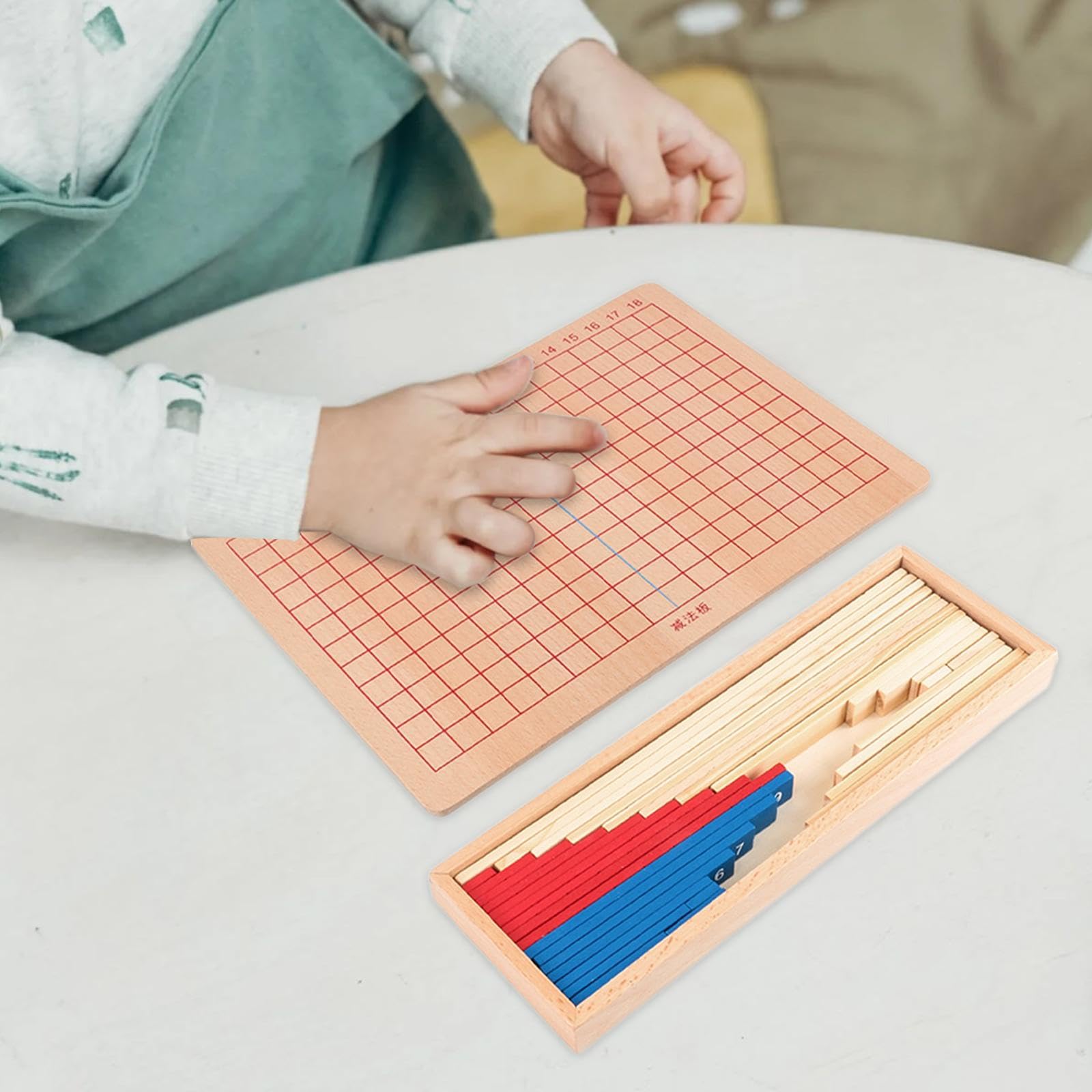 Addition Board avec Planche Numérotation Support Barres Calcul Jouet Apprentissage Mathématique Matériel Bois Développement Enfant Adapté
