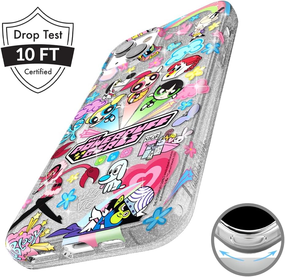 VELVET CAVIAR x The Powerpuff Girls for iPhone 13 Case - Compatible with MagSafe [10 ft Drop Tested] - Girly Cute Phone Cover (Girl Power Glitter)