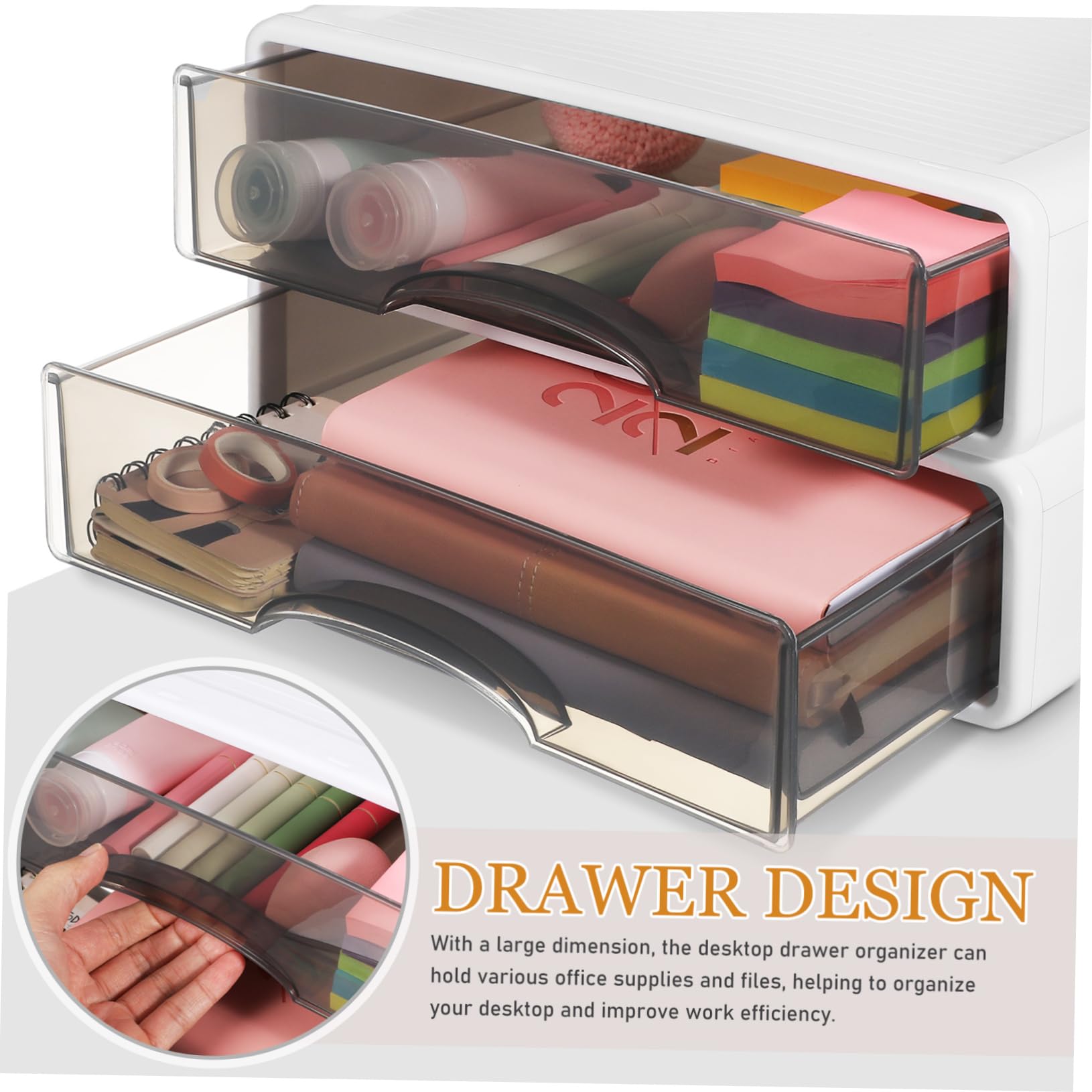 Scatola Per Cassetti Da Scrivania Organizer Impilabile 2 Pezzi Custodia Portaoggetti Per Trucco Forniture Ufficio