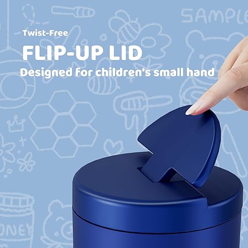 Vista 26 de Termo de sopa de 12 onzas para comida caliente para niños, tarro de comida aislado al vacío, termo de sopa sin torsiones para comida caliente