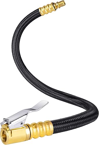 Tubo de extensión de inflado de neumáticos de 12 pulgadas, manguera adaptadora de portabrocas de inflado rápido para inflado rápido, conector de