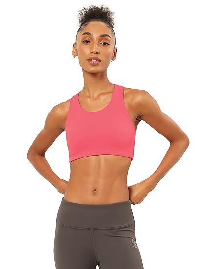 Essential Racerback Sports Bra | High-Coverage | Solid Workout Bra for Women