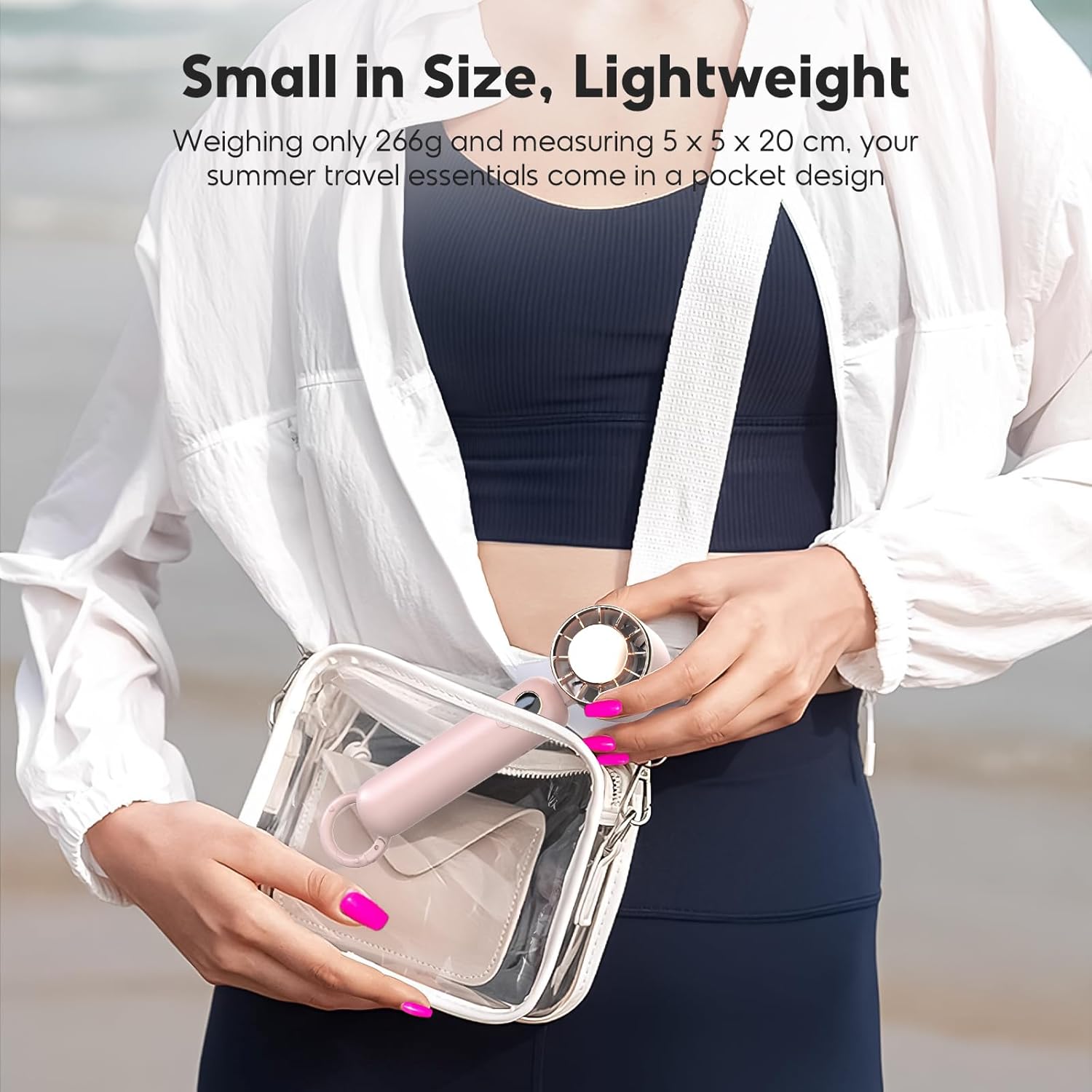 Neck Fan and Portable Handheld Fan, 3 Speed USB Rechargeable Battery Operated Fan, Cooling Personal Fan Gifts for Women, Men, Fathers, Mothers, Travel, Camping, Outdoor