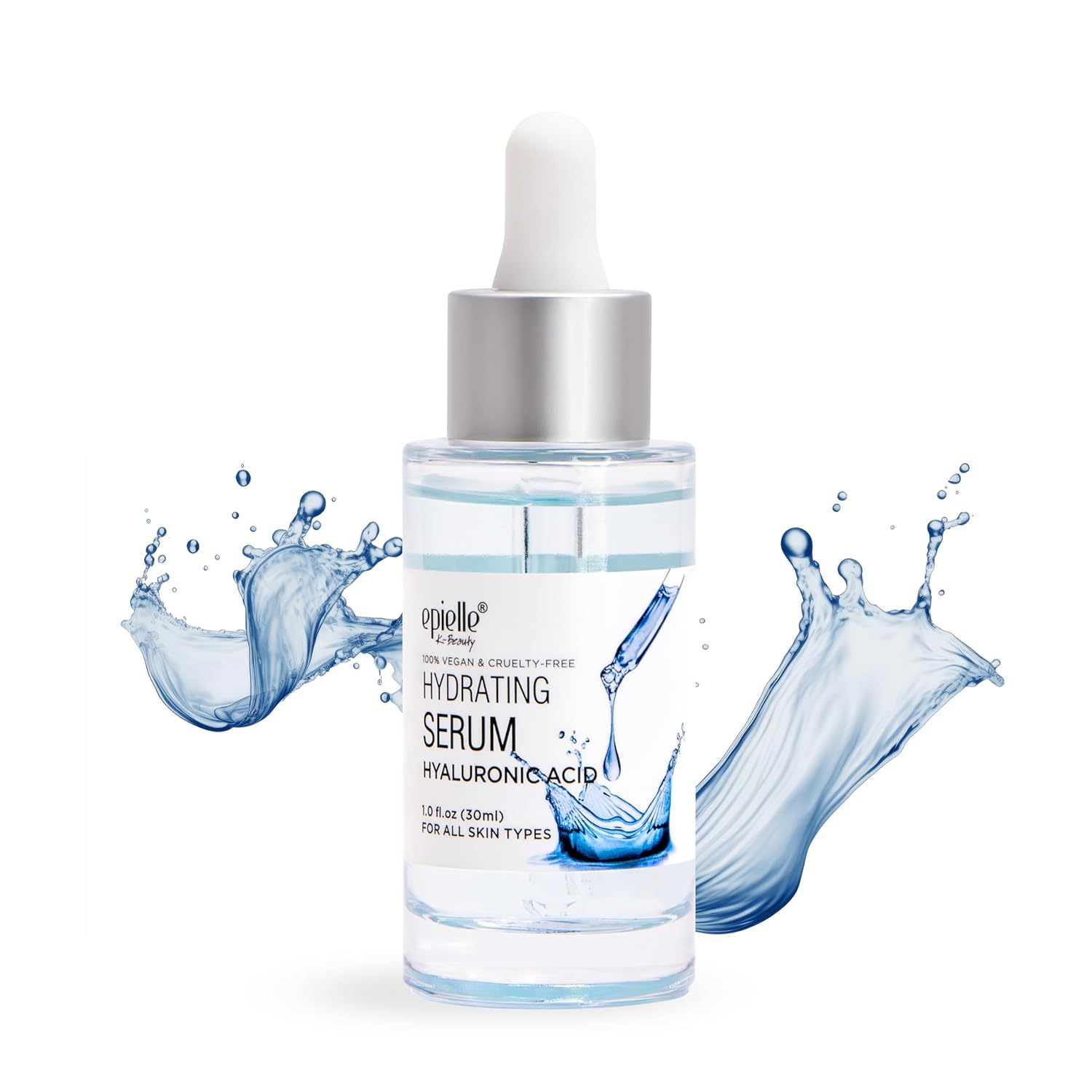 Epielle Hydrating Serum with Hyaluronic Acid, Restore Hydration & Soften Skin Texture with Retinol & Vitamin C, Vegan & Cruelty-Free, Korean Skin Care, 1.0 fl oz