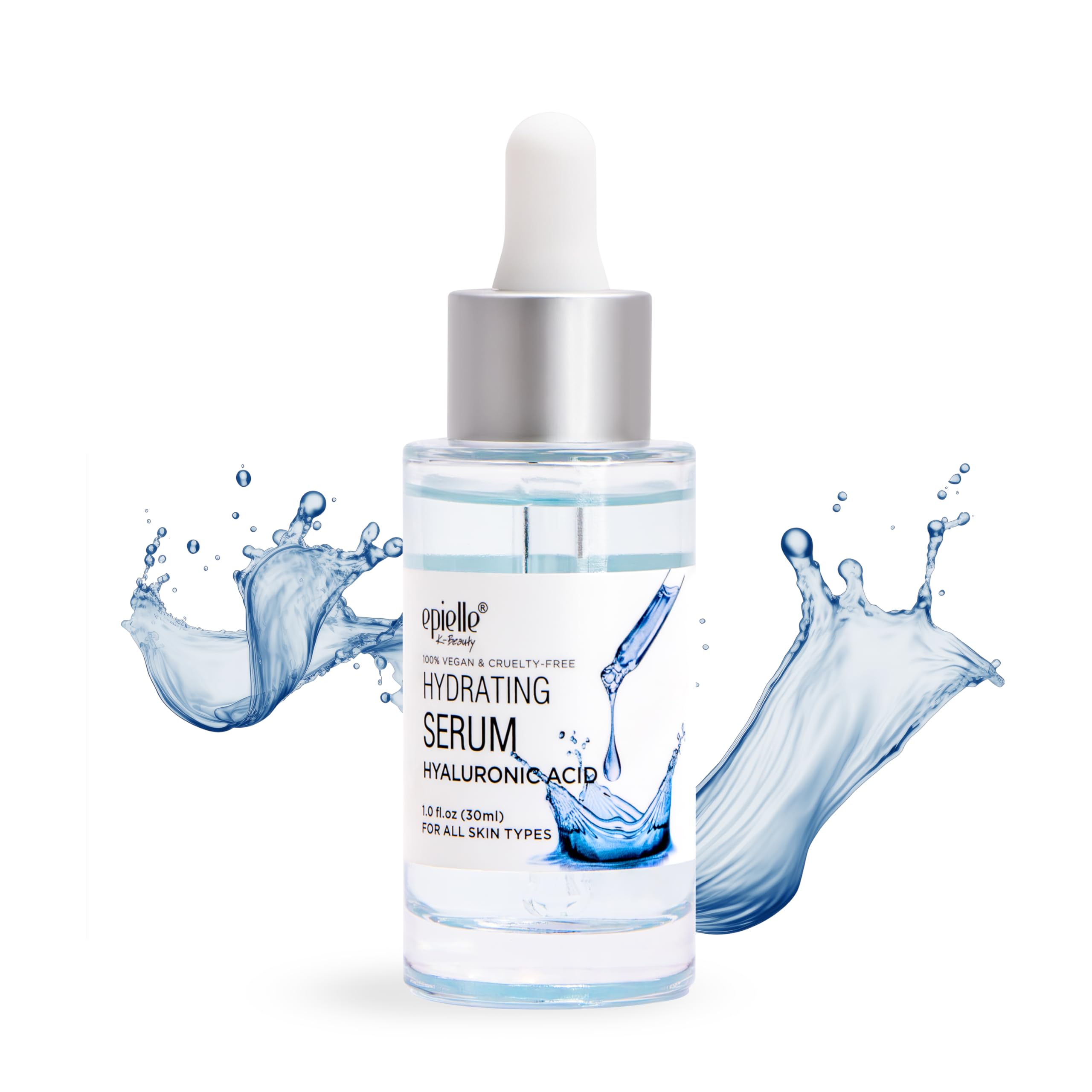 Hydrating Serum with Hyaluronic Acid, Restore Hydration & Soften Skin Texture with Retinol & Vitamin C, Vegan & Cruelty-Free, Korean Skin Care, 1.0 fl oz