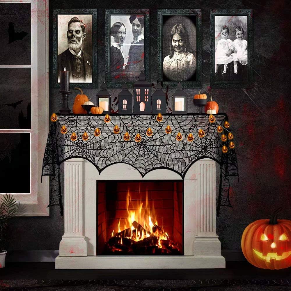 LUDILO Halloween String Lights Halloween Decoration Lights Pumpkin Jack o Lantern Lights Battery Operated 30 LEDs String Lights 11ft Flashing & Stationary Modes Halloween Decor Indoor Outdoor Orange