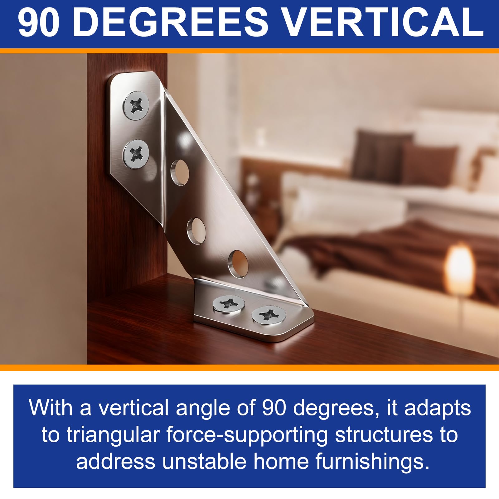 Staffe Angolari, Angolari Metallo per Legno e Staffe Angolari per Legno con Viti 30 Pezzi, Rinforzi Triangolari per Scaffale Armadio Tavolo Sedia Scrivania, Staffe in Acciaio Inox