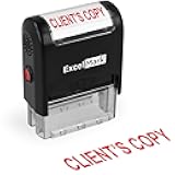 ExcelMark Clients Copy Self Inking Rubber Stamp - Red Ink (A1539)