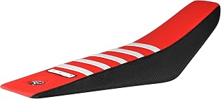 Enjoy Mfg Seat Cover - Compatible with Gasgas 2024 MC 65 Seat Cover - Color - #426 (Black Sides/Red top/White Ribs)