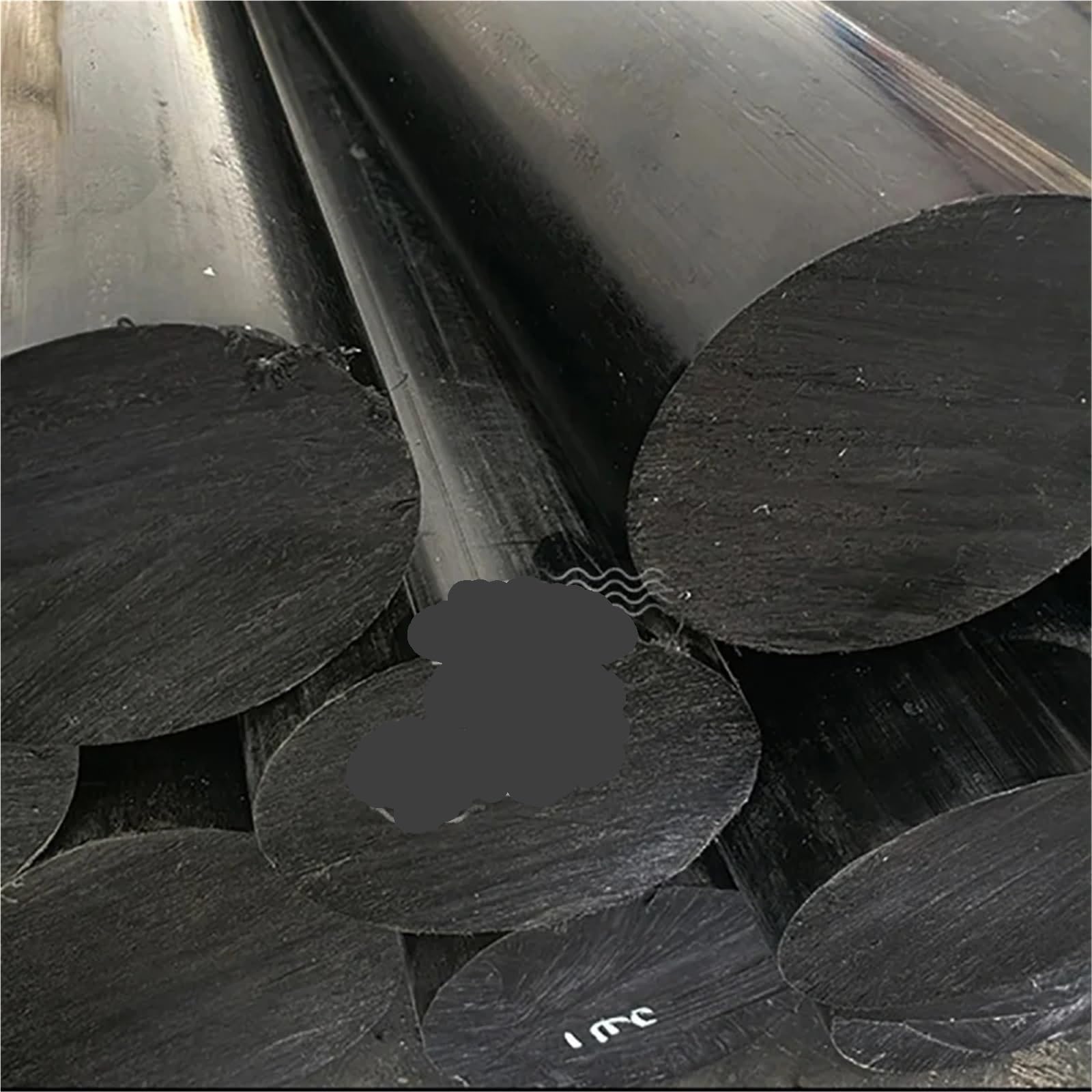 Pręt z kopolimeru acetalu, PA6 Czarny nylonowy pręt Długość 500 mm Średnica 20-55 mm Odporny na zużycie(45mm)