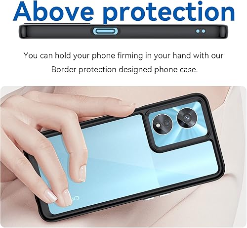 Miniatura 6 de Funda para OnePlus Nord N300, OnePlus N20 SEOppo A57 CPH2389 con protector de pantalla, parachoques suave con cristal transparente, parte trasera