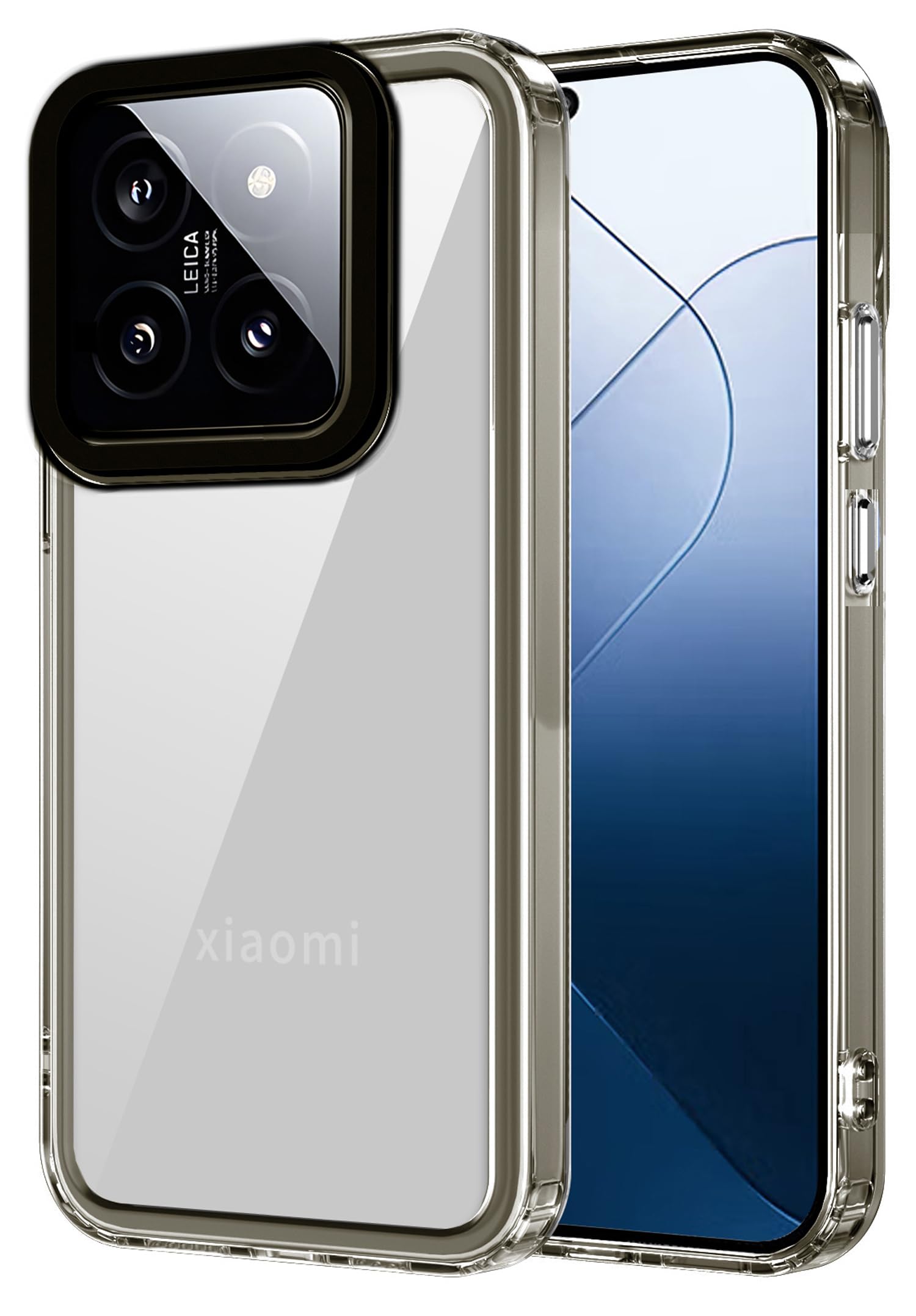 Kapa Warrior Acrylic Clear Back Cover for Xiaomi 14 (5G) | Slim Shockproof [Military Grade Protection] Hybrid Bumper Case (Grey Sides) (B0D2DBSNH6) Amazon Price History, Amazon Price Tracker