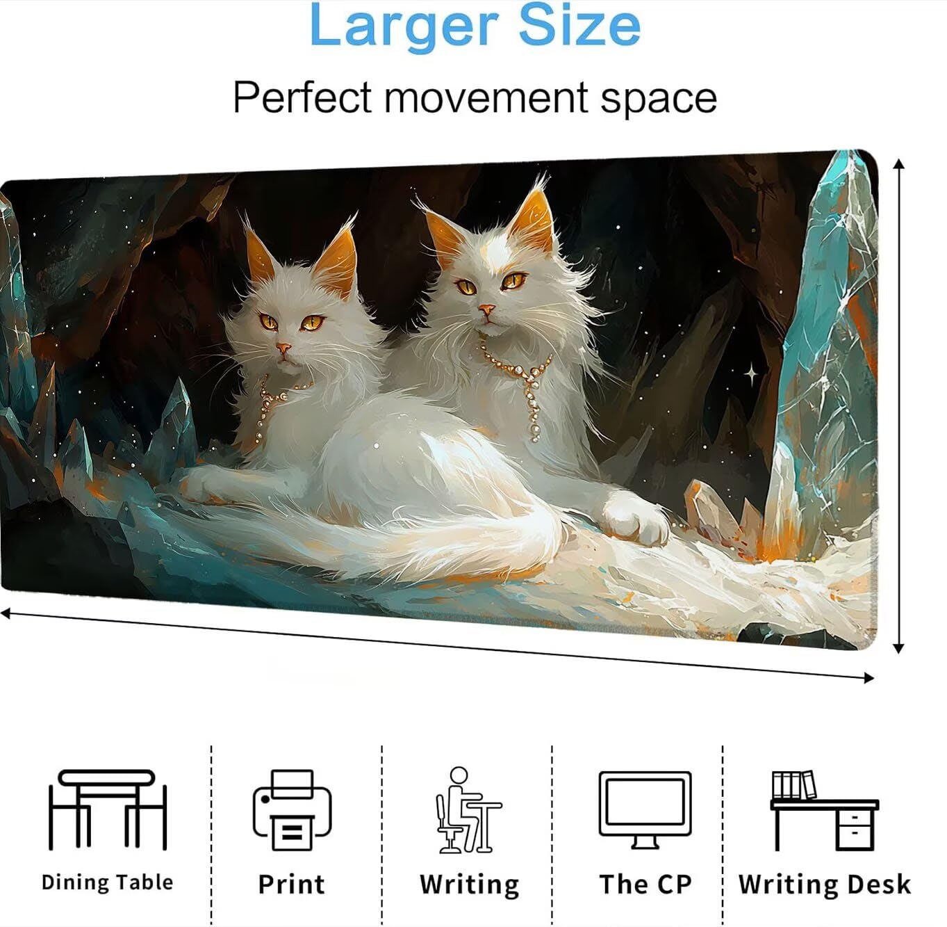 Podkładka pod mysz, podkładka pod mysz XXL 1200 x 600 mm podkładka pod mysz dla graczy, wodoodporna gumowa podstawa, duża, podkładka pod mysz do gier szyte krawędzie wodoodporna antypoślizgowa, dom