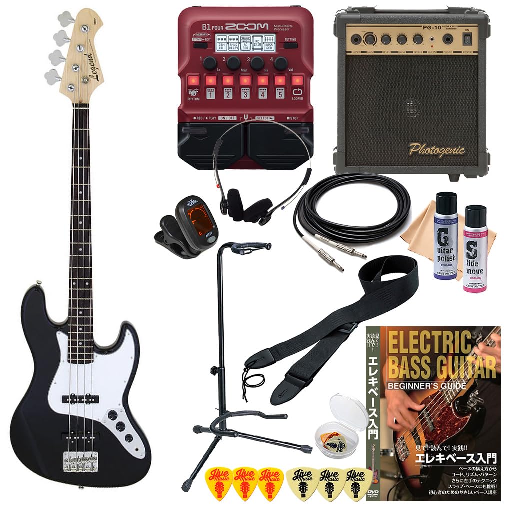Amazon | エレキベース 初心者 セット 16点 ズーム エフェクター付属