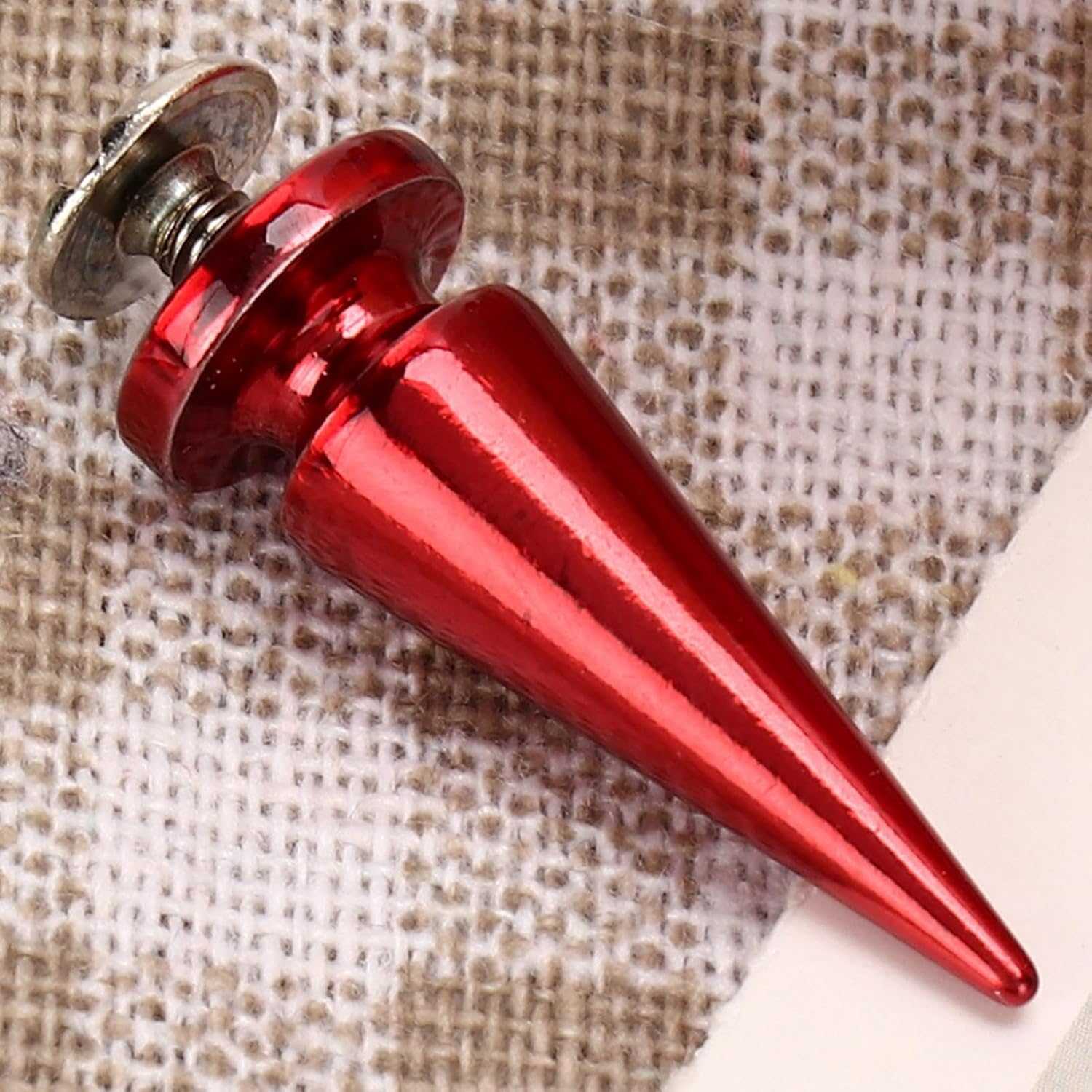 10 Pack Cone Studs and Spikes for Clothes,Red Copper Metal Leather Rivets Stud Set with Screws for Clothing Accessories DIY Craft Decoration