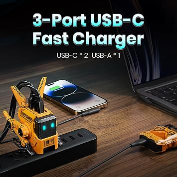 GravaStar Mars Pro سماعة بلوتوث محمولة 65 وات شاحن USB C أصفر