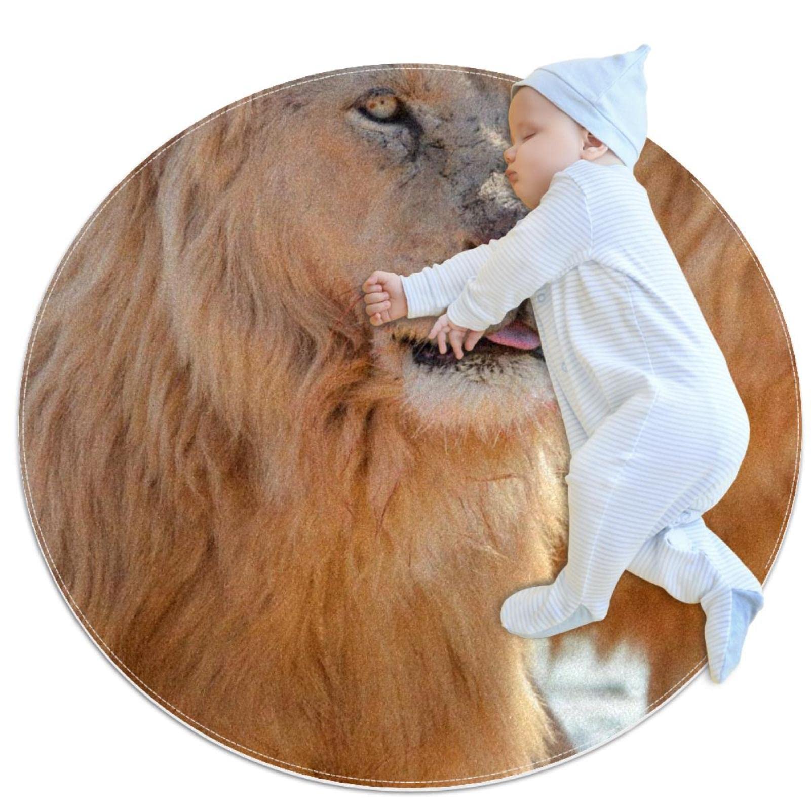 Tapis de salle de bain antidérapant lion pour une chambre d'enfant