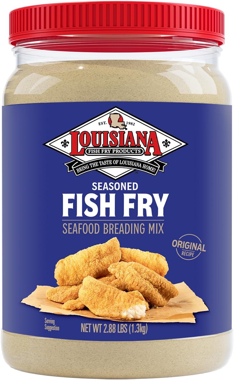 Louisiana Seasoned Fish Fry Seafood Breading Mix Half Gallon