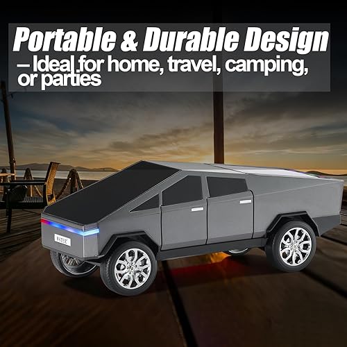 Miniatura 7 de Altavoz Bluetooth de reproducción futurista de camión, modelo inalámbrico portátil con pantalla de visualización, estéreo HD, emparejamiento TWS,