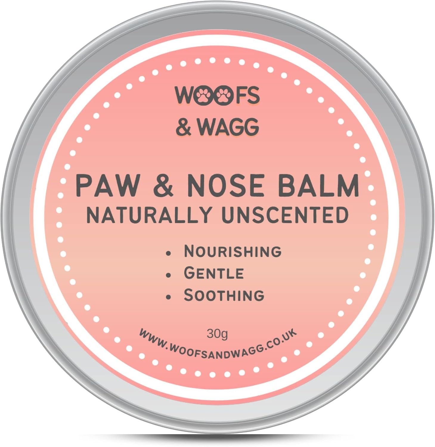 Woofs And Wagg Unscented Paw & Nose Balm Dog Pet Lick Safe Vegan Natural Calming Cream Dry