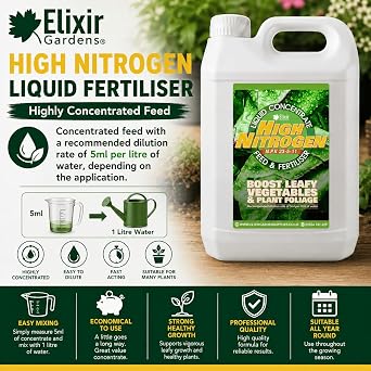 Elixir Garden High Nitrogen Concentrated Fertiliser 1L Bottle