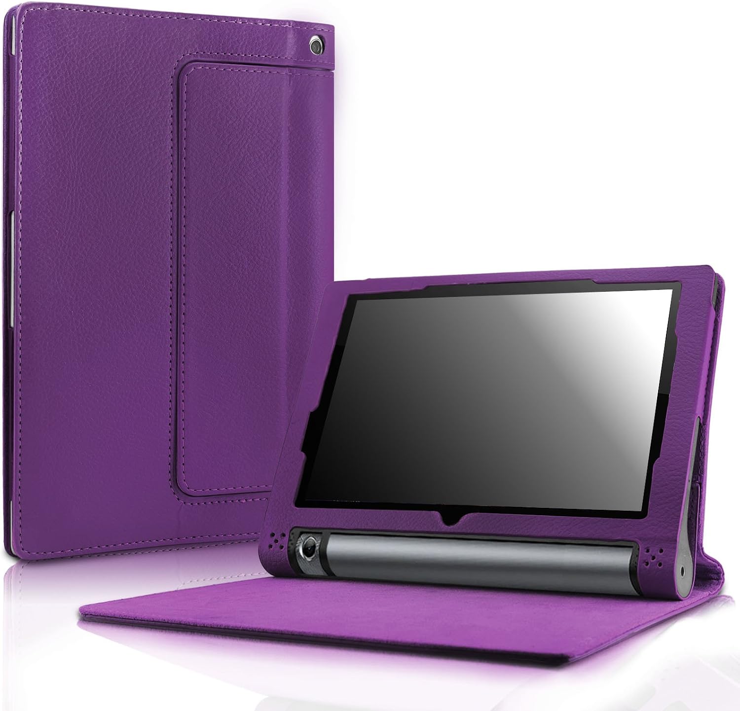 Lenovo Yoga Tab 3 10 Case - Infiland Folio Premium PU Leather Stand Cover for Lenovo Yoga Tab 3 10.1-Inch Tablet ZA0H0022US (Not Fit Lenovo Yoga Tab 3 pro 10/ Lenovo Yoga 3 10 Plus), Purple