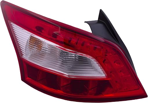 HEADLIGHTSDEPOT Left Driver Side Tail Light Compatible With 09-11 Nissan Maxima CAPA Certified