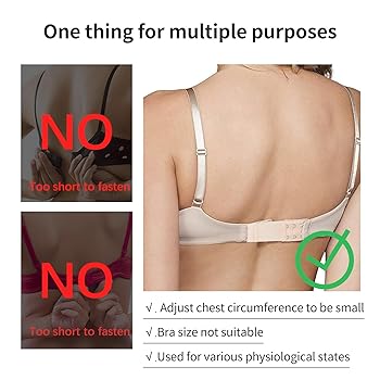 Prolunga Reggiseno 6 Pezzi - 2 Ganci Con 3 File, Morbido Ed Elastico, Nero - Foto 5