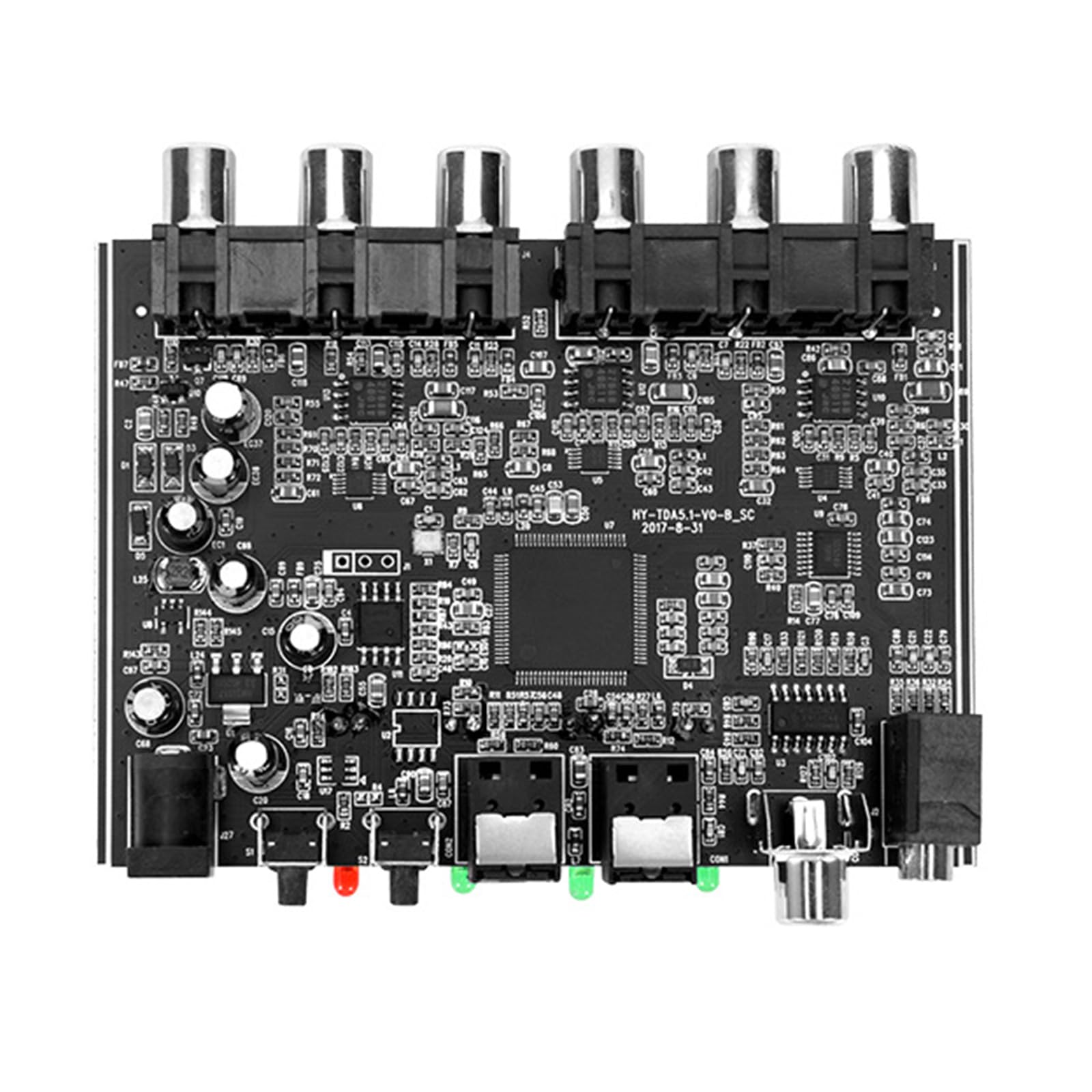 Conversor de audio digital a analógico 5.1 con entradas SPDIF múltiples 8